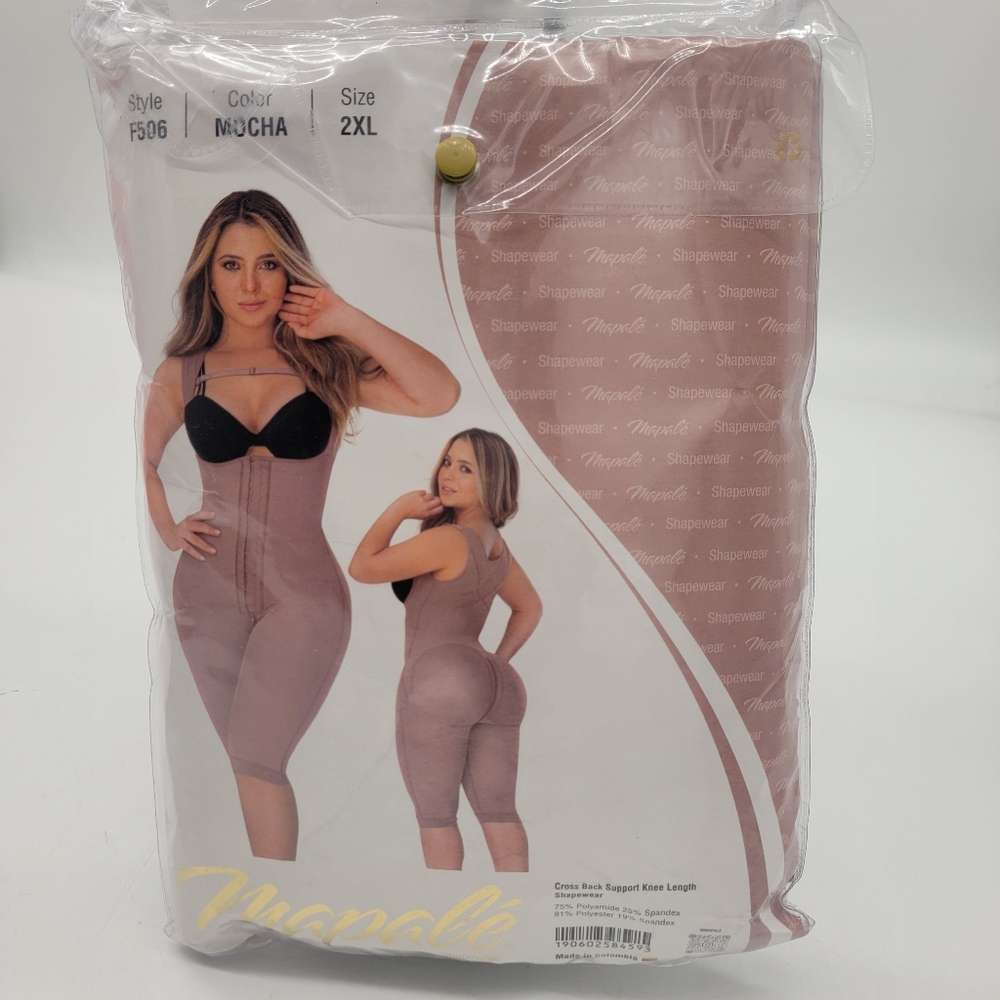 Mapale 2X Faja Colombian Bodysuit Back Support Tummy Control Butt Shaper New $95
